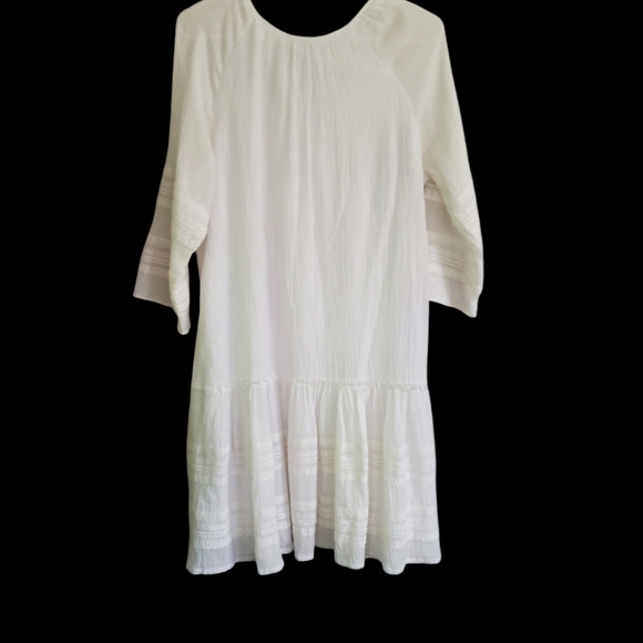Sundance cataloge white cotton Gauze embroidered dress, size medium - Picture 9 of 12